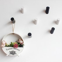 나무후크 후크고리 벽후크 벽고리, 1개, 나무후크 블랙 중