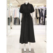 밸리걸 [밸리걸]셔츠카라 레이스업 롱 원피스(907500)