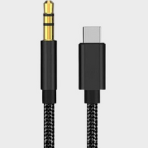 C타입 옥스선 억스선 3.5mm 자동차 AUX선 음악 출력 전용 카 오디오 스피커 헤드셋 케이블(통화 미지원), C타입 옥스선 블랙 G095