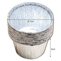 롯데은박컵 대 8.7x5cm 10개 알루미늄호일컵 머핀컵 베이킹컵 일회용컵