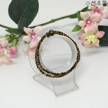 선우몰 호안석 금장 염주 3mm - 천연원석 108염주불교팔찌 합장주 소원악세사리 호랑이눈 타이거아이