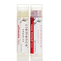 Clemence Organics Lips 유기농 립밤, 1개, 로즈틴티드 립스