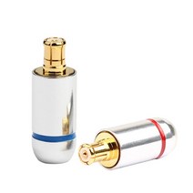 A2DC 플러그 커넥터 스피커 터미널 이어폰 핀 오디오 어댑터 ATH-CKS1100 LS400 E40 E50 E70 와이어, 02 Silver_02 2 Pairs
