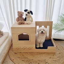 루월드펫 강아지 고양이 집 원목 애견 엔틱 하우스