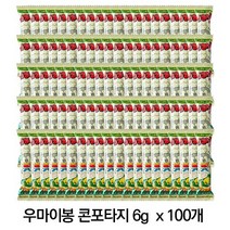 일본 도라에몽 옥수수 과자 우마이봉 콘포타지 6g x 100봉