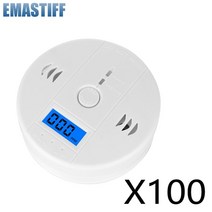 가스 검지기 경보기 탐지부 홈 보안 경고 고감도 광전 센서 일산화탄소 중독 경보 감지기, 100개 공동, 1개