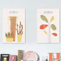 행잉액자/모던아트/나무(세로대형), 타입2