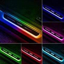 차량용 무드등 무선 LED 차량 도어 씰 라이트 RGB 페달 통로 조명 USB 무선 네온, 2Pcs Rear Door+For S-UZUKI