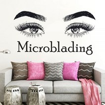 화장품냉장고 차량용 소형 예쁜 미니 냉장고 속눈썹 메이크업 견적 Microblading 벽 데칼 스티커 뷰티 살롱 장식 화장품 마스카라 비닐 눈썹 D338, 10 Blush_106x57 cm