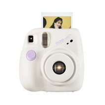 INSTAX 폴라로이드 카메라 mini7+ 즉석 카메라 사진기, 하얀색, 공식 표준