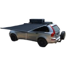 차량용어닝 확장형 34인용 캠핑카 그늘막 방수 캠핑 대형 suv 텐트 카라반 사이드월 차박 스타렉스 타프, 검은색접착제1.8x2미터+기본천