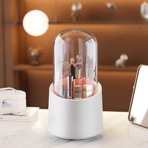 이스라라 메이크업 보관함 화장품 브러쉬 회전 수납 정리함, 핑크, 1개