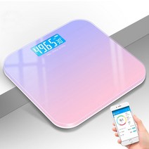 블루투스 LCD 디지털 체중계 BMI 욕실 저울 스마트 전자 체형 구성 분석기, Purple, 한개옵션1