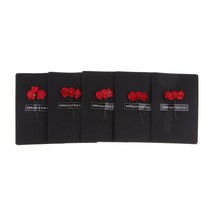 GHSHOP 5 세트 빈티지 크래프트 종이 말린 꽃 참고 카드 접는 인사말 카드 메시지 카드 파티 초대장 장식, 설명 설명, C