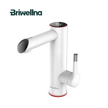 briwellna 인스턴트 워러 히터 흐르는 전기 수도꼭지 2 in 1 분지 수도꼭지 흐름 히터 220v tankless water heating tap for home, 하얀, 유럽 ​​연합