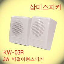 KW-03R / 4인치 3W 벽부벽걸이형스피커 ABS 핫세일적용제품