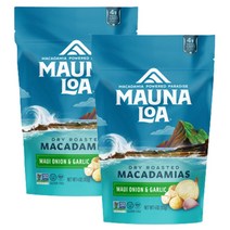 Mauna Loa Premium Hawaiian Roasted Macadamia Nuts 마우나로아 프리미엄 하와이안 로스트 마카다미아 넛츠 마우이 어니언 갈릭 113g 2팩, 2개