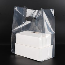 월드몰 PE 투명 무지 비닐쇼핑백 중 1000개 1박스 23 x 12 x 35 cm