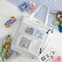 학생 백팩 여성 가방 일본 대학 배낭 캔버스 어깨 crossbody 학교 클래스 도서 핸드백, [05] white