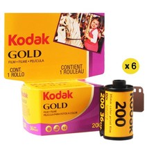 kodak gold 200 35mm 용 m35m38 롤당 36 노출 클래식, 6롤