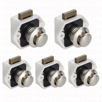 NAIERDI-캠핑카 푸시 잠금 RV 캐러밴 보트 모터 홈 캐비닛 서랍 래치 버튼 가구 하드웨어 5 개, CHINA|Small White