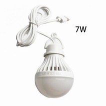 랜턴 캠프 전구 야간 침실 책 텐트 캠핑 장비 하이킹 단일 휴대용 USB LED 조명 라이트, B 7W_CHINA