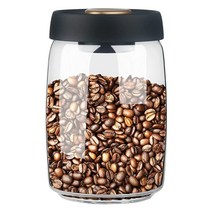 뚜껑이있는 진공 유리 저장 용기 뚜껑 500/900/1200ml 부엌 통조림 시리얼 커피 파스타 콩을위한 대용량 용기 스파이스 밀봉 주최자, 1200ml