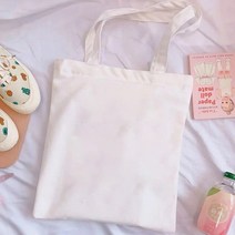 여성용 가방 쇼핑 애니메이션 핸드백 조절 가능한 지퍼 프린트 하라주쿠 카와이 심미적 캔버스 대용량 토트 백 숄더