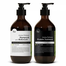 수오가닉 아로마 퍼퓸 라임민트 샴푸워시 1050ml + 트리트먼트 1050ml 세트, 1세트