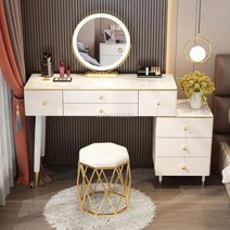 콘솔화장대 엔틱화장대 북유럽 메이크업 거울 테이블 이동식 침실 수납 가구, 120CM - 1 SET - A