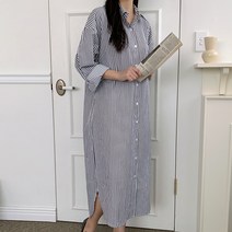 영애씨옷장 스트라이프 셔츠 롱원피스 no.0926