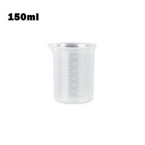 미니 계량 비중 눈금 비커 컵 프리미엄 투명 플라스틱 측정 손잡이 없는 주둥이 주방 도구 25 ml 30 50 100 150 200 250 500 1000ml, 150ml No handle