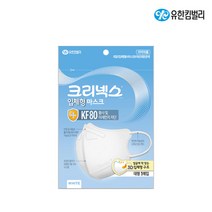 크리넥스 입체형 마스크 대형 KF80, 1개입, 5개, 흰색