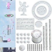 DIY 크리스탈 에폭시 수지 금형 썬 스타 문 수동 바람 차임 조합 재료 키트 용 실리콘 몰드, e