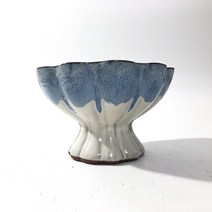 연꽃분 중분 대품 롱분 토분 다육이세라믹화분 다육이소품 수입화분, 연꽃잎분 B-하늘