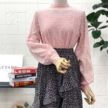 애티쉬 NC09 퍼프소매 반목 레이스블라우스 SBS1R239