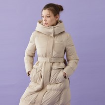 (LAON) 하이넥 포켓 구스 롱 패딩 점퍼