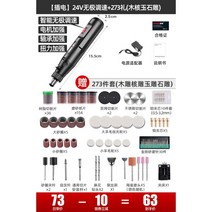 휴대용 전동 공구 소형 미니 다용도 전기 드릴 그라인더, 09.24V무단속도조절+273세트(목심옥조각)