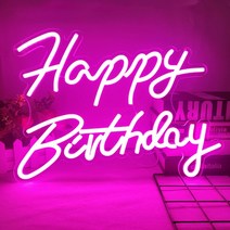 감성소품 네온사인 간판 Led 해피버스데이 네온 사인 USB 전원 아크릴 화이트 사용자 정의 조명 생일 파티, 03 Pink_01 USB