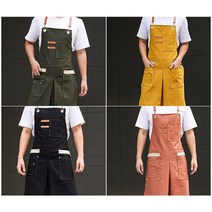 소리 미술 바베큐 카페 미용사 캠피용 캔버스 앞치마 화방 포켓 1P 7WA3E3FB, 1개, 인디핑크