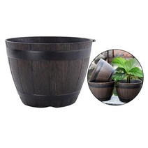 희귀 비싼 다육이 마술 화분 그루트화분 가오갤 콩분 슬릿분 다육이콩분 블루베리 슬릿분레진 라운드 배럴 홈 오피스 정원 장식 대형 브라운, 7.6인치