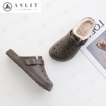 애슬릿(주얼리) [애슬릿] 남성 펀칭 안감 털 사무실 퍼 슬리퍼