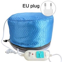 bonnet chauffant soin capillaire steamer machine thermo-cap for hair care beauty electric 정미기 도정기, 파란색 EU 플러그