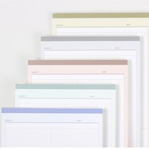B5 심플 2분할 모눈노트 노트패드 반반 그리드 필기 요약 정리 공시생 학생 대 떡메 공부, 08.쉐도우블루