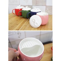 디자인 둥근 머그컵 컬러 도자기머그 심플 머그잔 도자기컵 보온 홈파티 예쁜 도자기머그컵 브런치컵, A.티머그 (뚜껑) 그린