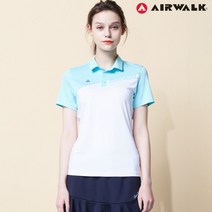 [에어워크] 여성 카라 반팔 티셔츠 9018 화이트 단체복