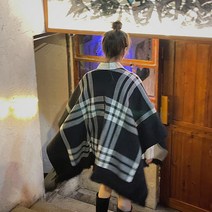 MYKOMI 여성 파시미나 숄 망토 스카프 가을 겨울 캐주얼 페이션 가디건 숄