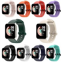 노클 샤오미 미워치 라이트2 데일리 실리콘 밴드 스트랩 딥그린