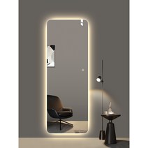 슬림 심플 전신거울 거실 옷장 LED 조명 벽 거울 현관입구 1200(돼지코증정), 따뜻한빛40x150cm