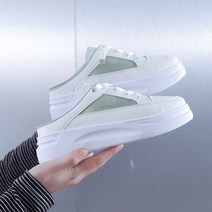 여성젤리슈즈 신발 여성 슬리퍼 메드 슬라이드 여름 플랫 디자이너 패브릭 패션 기본 PU 고무 크로스